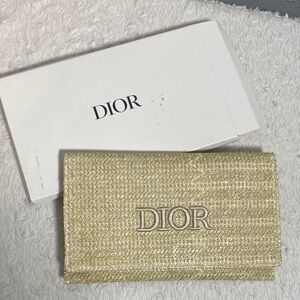 Dior Gold Woven Clutch NIB